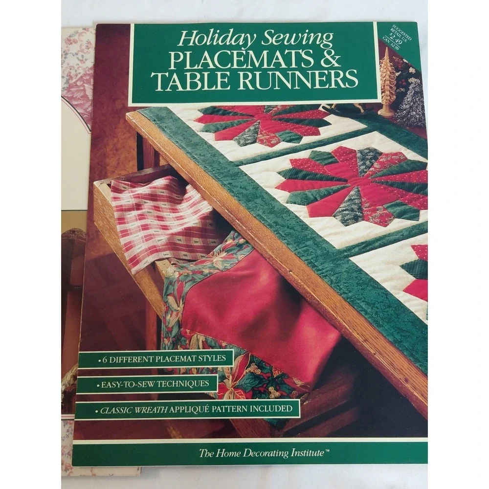 Blazing Star Tablecloth Eleanor Burns Quilt in a Day 1991 Holiday Sew Placemats